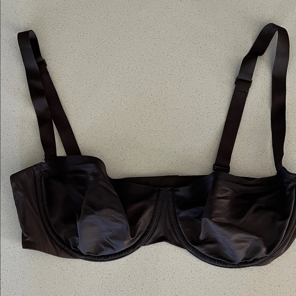 Skims No Show Balconette Bra Dark Brown 34C - Picture 2 of 4